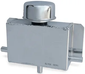 Cooling Systems 1662 Clyde Berg Breather Box with 1/2'' Slip-On Hose Fittings (Polished)