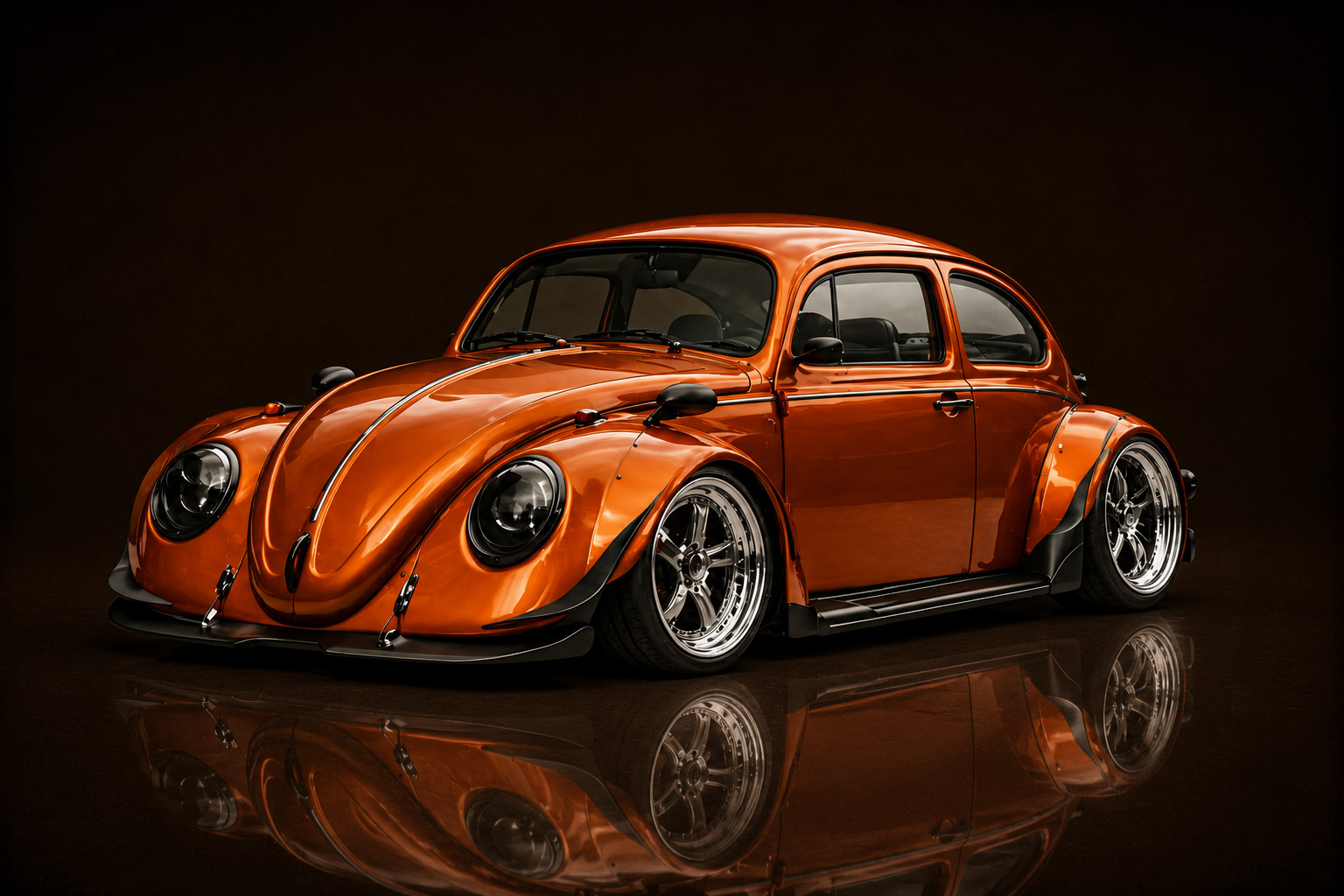 1974 Volkswagen Beetle in yellow, partially restored