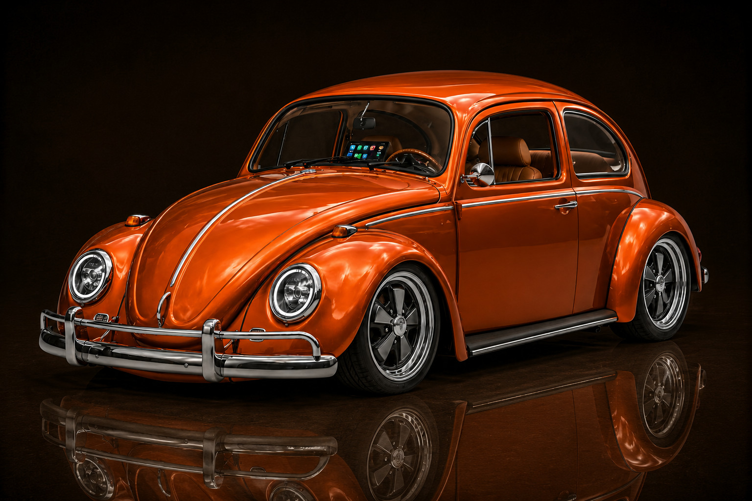 1955 Volkswagen Rat Bug read and black restored